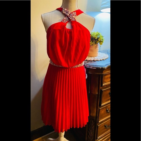Speechless Dresses & Skirts - NWT Speechless Chili Red Beaded Dress Size  13